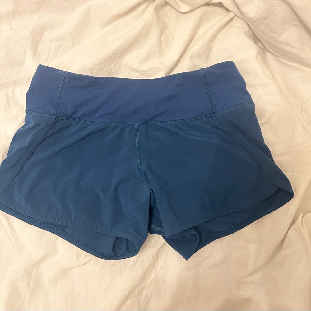 Lululemon Speed Up 4” Shorts Blue Teal